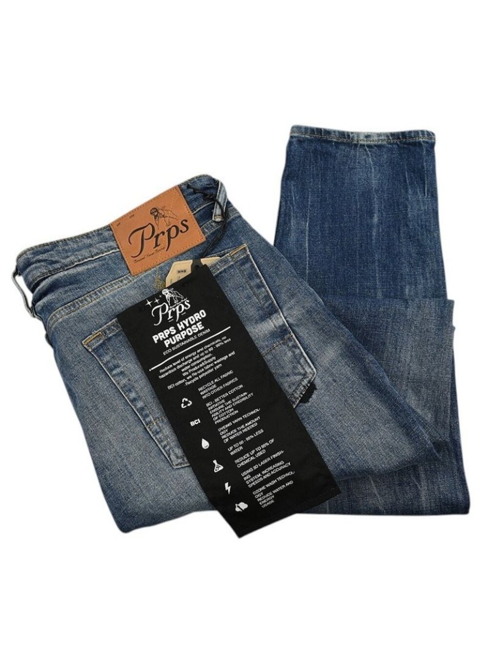 PRPS Medium Indigo Windsor Fit Tapered Skinny Cotton Stretch Jeans 38 NWT